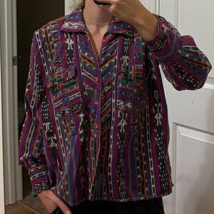 Vintage Handmade button down/"shacket" - XS/S
